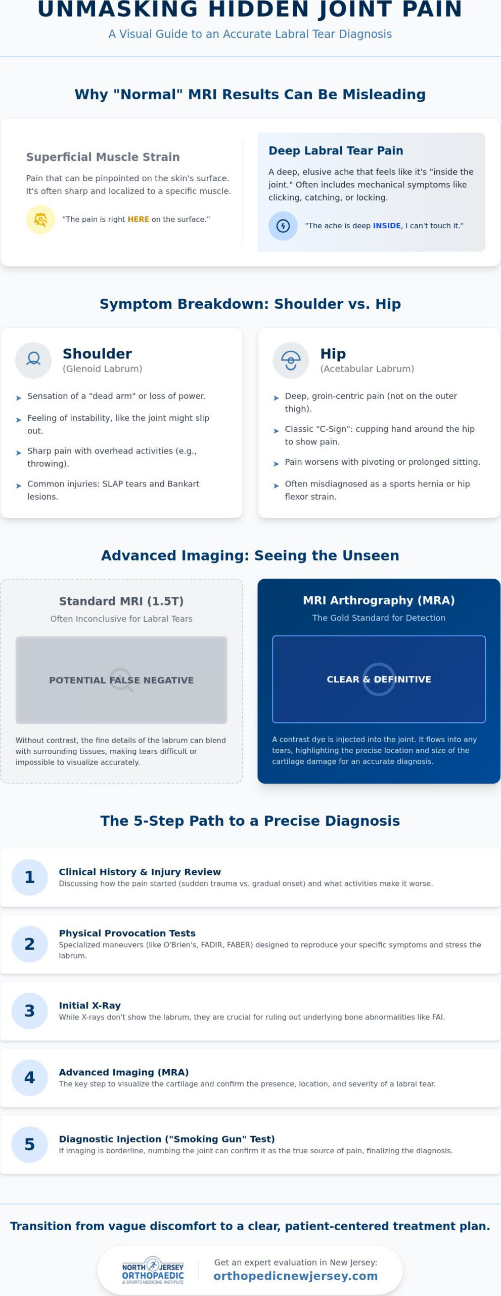 Labral Tear Diagnosis in New Jersey: A Patient’s Step-by-Step Guide to Accurate Detection