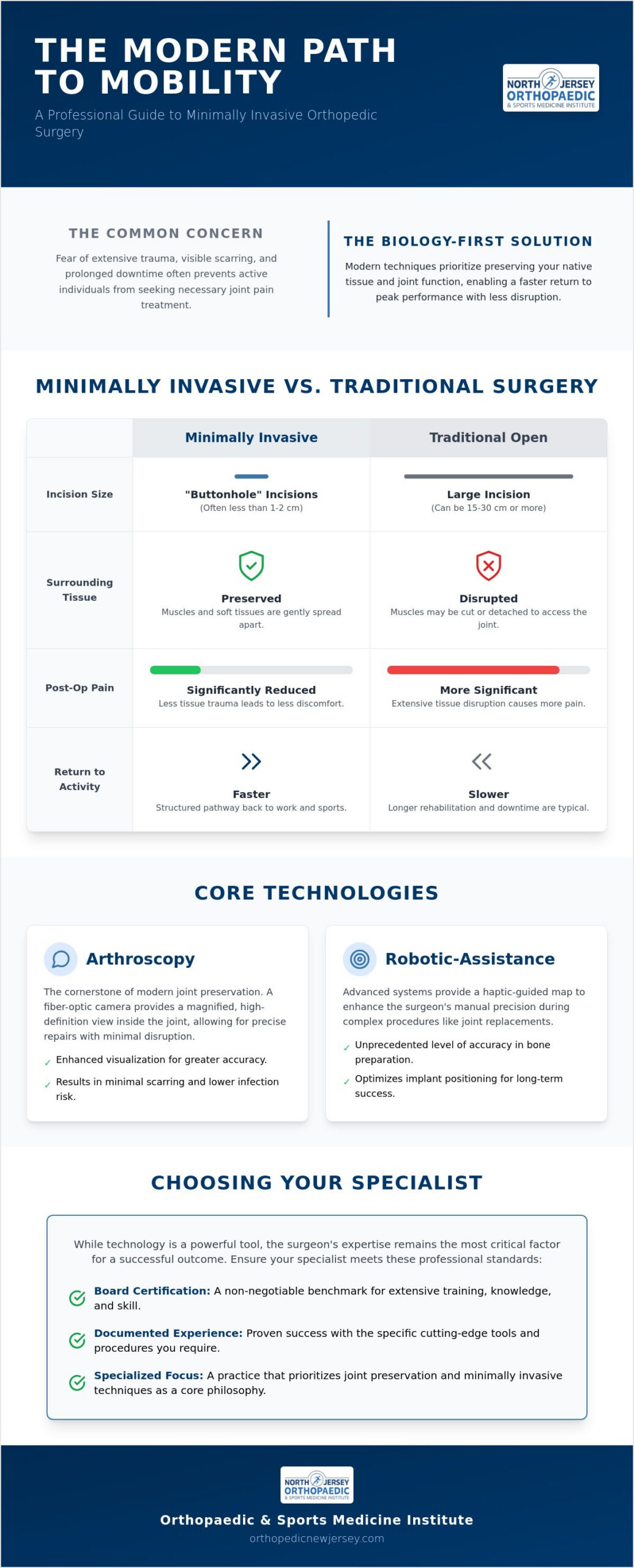 Minimally Invasive Orthopedic Surgery in NJ: A Specialized Buyer’s Guide