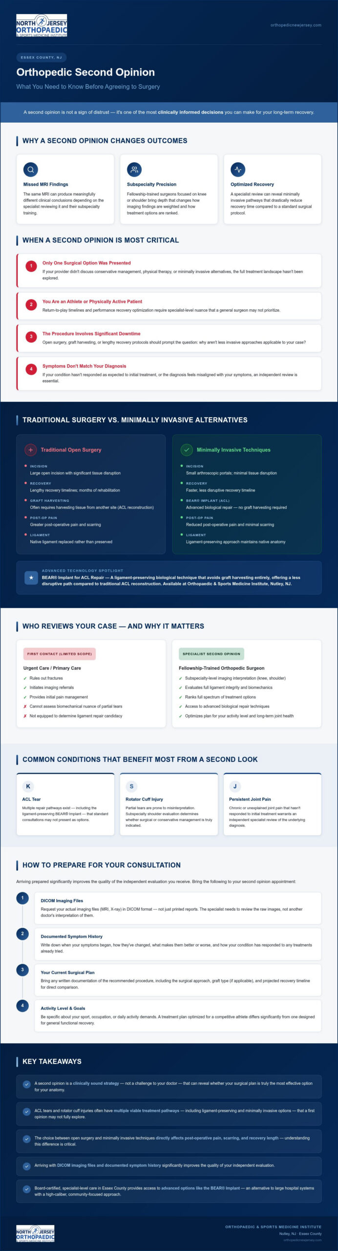 Orthopedic Second Opinion in Essex County, NJ: Your Guide to Informed Recovery